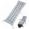 Garden Sun Lounger Seat Cushion Recliner Deck Chair Padded Mat Replacement Grey
