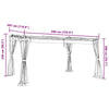 Gazebo with Mesh Walls 4x3 m Canopy Marquee - Anthracite, Steel Frame, D6B5