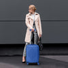 Stylish 5 Piece Deep Blue Diamond Pattern ABS Luggage Set with Non TSA Locks