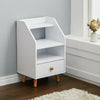 Extra Tall Bedside Cabinet Nightstand Side Table Shelf Bookshelf Storage Drawer