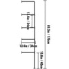 Pipe Bookshelves Industrial Wall Mount DIY Pipe Shelf 3PCS 5-Tier Bracket