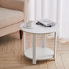 Black/White Bedside Table Round Cabinet Side End Table Nightstand Storage Shelf