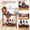 Rolling Globe Wine Rack Wine Bar Stand Nautical Chart Wine Cabinet Rustic Brown