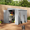 5 X 9 ft Outdoor Garden Storage Shed Metal Lean to Pent Shed for Tool Bike