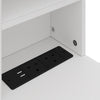 White Vanity Makeup Desk Stool Set With LED Lights Mirror Drawers Dresser Table