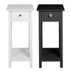 Narrow Slim Side Table Drawer Shelf Storage Cabinet Nightstand Hallway Tidy Unit