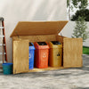 Triple Wheelie Bins Storage Wooden Store Cover Garden Rubbish Dustbin Enclosure