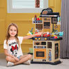 Kids Play Kitchen Pretend Kitchen Toy Set Cooking Role Gift w/Lights Sounds Gift