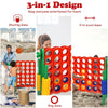 Giant 4 in a Row Game Jumbo Connect 4 Games w/42 Rings Basketball Hoop-Green