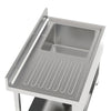 Commercial Restaurant Sink Stainless Steel 1 Bowl Catering Table Storage Shelf