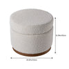 Ottoman Storage Stool Boucle Fabric Coffee Table Vanity Pouffe Chair Footstool