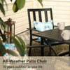 Patio Chairs Set of 4 Outdoor Dining Chairs Stackable Armchairs for Garden Yard