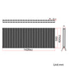 Black Radiator Vertical Horizontal Flat Panel Central Heating Rads 1800 1600 600