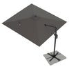 Heavy-Duty Sun Shade Outdoor Offset Hanging Umbrella w/ 360° Rotation-Grey
