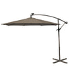 3M LED Banana Parasol Patio Sun Shade Outdoor Garden Hanging Umbrella Cantilever