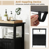 Freestanding Storage Organizer w/ Adjustable Shelf-Black
