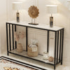 Slim Marble Console Table 2Tier Telephone Sofa Table Hallway Table Storage Shelf