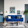 Modern Vesgantti 2 3 Seater Sofa 176cm with 2 Bolster Pillows & Wooden Legs New