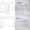 Single Solid Pine Wood Loft Bed Frame High Sleeper Bunk Bed Study Desk Cabin Bed