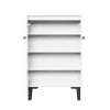Modern Shoe Cabinet Double Doors Adjustable Shelves Hallway Storage 95x60x34.5cm