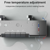 Bathroom Thermostatic Mixer Shower Set Square Black Twin Head Exposed Valve New