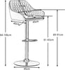 2x Bar Stools Breakfast Comfortable Swivel Gas Lift Kitchen Stool Leather Chairs