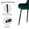 2x High Back Velvet Dining Chairs Modern Design Dining Room Chairs Metal Legs