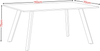 Dining Table 4-6 Seater Rectangular Kitchen Modern Metal Legs Oak Wood Furniture