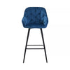 2* Velvet Bar Stools Breakfast Bar stool Pub Chairs Padded Seat Metal Leg CLIPOP