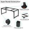 Tribesigns 63x31.5" Modern Computer Desk for Home Office, Rustic/Black.