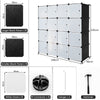16-Cube Wardrobe Closet Clothes Storage Organizer w/ 2 Hanging Rods Portable
