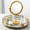Wall Metal Frame Mirror Bathroom Bedroom Makeup Dressing Oval Pill Shaped Mirror