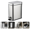 Stainless Steel Trash Can Kitchen Bin Pedal Office Rubbish Storage