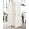 4/6 Panel Solid Weave Wicker Wood Room Divider Partition Screen Shelf Optional