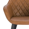 1/2/4/6x Dining Chair Faux Leather Padded Seat Armchair Kitchen Reception Chair