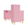 Professional Manicure Table Salon Nail Station Beauty Desk with Nailpolish Shelf