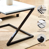3-in-1High GlossTop Convertible Coffee Table Livingroom White Hidden Storage