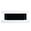 50" White Wall Mounted Fireplace Suite Electric Fire H-Shape Mantel Gloss Heater
