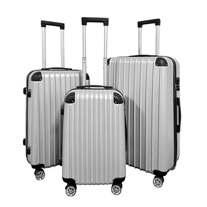 2/3PCS Luggage Set Suitcase ABS Lightweight Trolley Travel Cabin Case 4 Wheel
