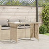 Garden Table with Top Outdoor Dining Table Coffee Table Poly Rattan