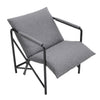 Modern Industrial Metal Frame Armchair Lazy Soft Cushion Seat Moon Chair Lounge