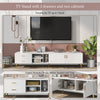 TV Entertainment Unit for Living Room with Drawer Doors Sideboard Cabinet White