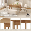 Large Extendable Dining Table 120-160cm Wooden Kitchen Desk Space Saving
