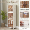 Home Collapsible Organizer 6-Cube Stackable Storage Bins w/ Doors-White