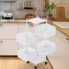 6 Tier Kitchen Rotating Storage Trolley Cart Utility Vegetable Mobile Shelf Chjt