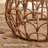 Evelyn Rattan/Bamboo Glass Top Coffee Table, Home Living Room Decor - BNIB