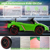 Licensed Lamborghini 4WD Kids Ride-on Toy with LED Lights-Green
