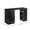 Computer Desk Writing Study Table with Storage for Home Office Black