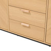 Luxury Oak Sideboard TV Unit Cabinet Buffet Cupboard With 3 Drawer 2 Door 160CM