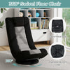 GYMAX 360° Swivel Gaming Chair 4 Position Adjustable Folding Floor Sofa